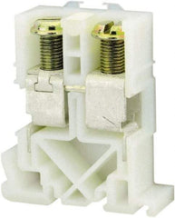 Square D - 600 VAC, 170 Amp, -40 to 275°F, DIN Rail Mount, Nylon Standard Terminal Block - 2 Contacts, Tin Plated Steel, 12 to 1/0 AWG Compatibility, 2.71 Inch High x 2.12 Inch Deep - Americas Industrial Supply