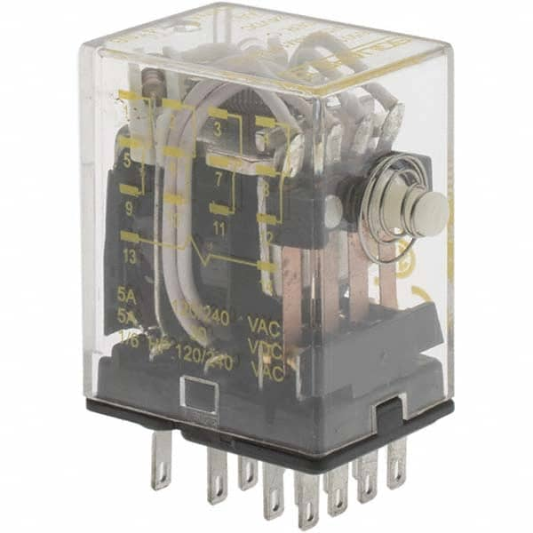 Square D - Electromechanical Plug-in General Purpose Relay - 5 Amp at 240 VAC, 4PDT, 24 VDC - Americas Industrial Supply