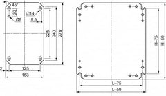 Schneider Electric - Electrical Enclosure Steel Mounting Plate - For Use with 400 (H) x 400 (W) Floor Standing Enclosure, RoHS Compliant, Includes Mounting Hardware & Mounting Plate - Americas Industrial Supply