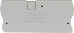 Schneider Electric - 2.2mm High, Terminal Block End Cover - Use with NSYT Terminal Blocks - Americas Industrial Supply