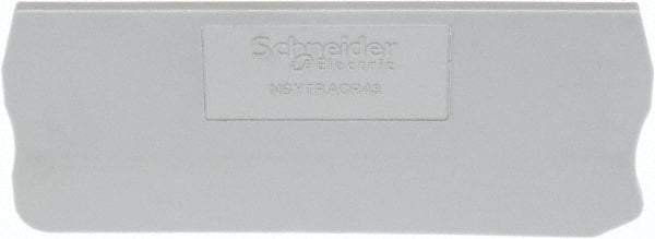 Schneider Electric - 2.2mm High, Terminal Block End Cover - Use with NSYT Terminal Blocks - Americas Industrial Supply