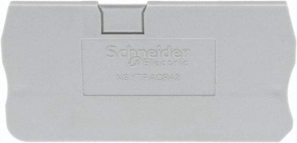 Schneider Electric - 2.2mm High, Terminal Block End Cover - Use with NSYT Terminal Blocks - Americas Industrial Supply