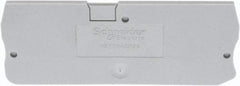 Schneider Electric - 2.2mm High, Terminal Block End Cover - Use with NSYT Terminal Blocks - Americas Industrial Supply