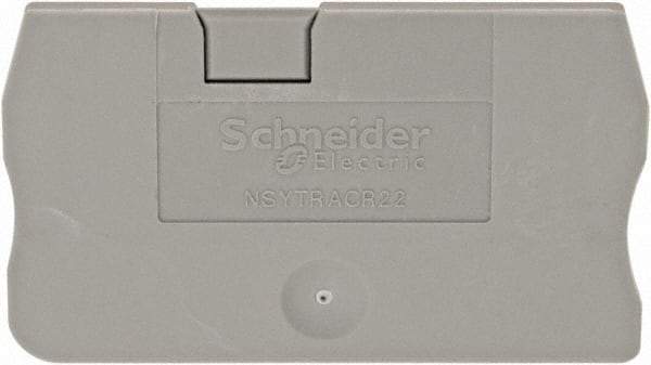 Schneider Electric - 2.2mm High, Terminal Block End Cover - Use with NSYT Terminal Blocks - Americas Industrial Supply