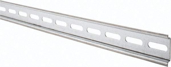 Schneider Electric - 2m Long x 0.3 Inch Wide x 1.4 Inch High x Steel DIN Rail - 0.04 Inch Thick - Americas Industrial Supply