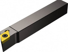 Sandvik Coromant - QS-SDJC, Right Hand Cut, -3° Lead Angle, 16mm Shank Height x 16mm Shank Width, Neutral Rake Indexable Turning Toolholder - 70mm OAL, DCMT 11 T3 08 Insert Compatibility, Series CoroTurn 107 - Americas Industrial Supply