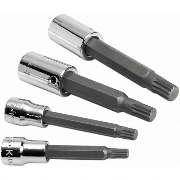 SK - 4 Piece 3/8 & 1/2" Drive Metric Triple Square Bit Socket Set - Americas Industrial Supply