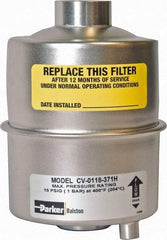 Parker - 1/2 NPT Air Compressor Inlet Filter - 3 CFM, 2.9" Diam x 4.4" High, Use with Welch Pump Models #1400, 1405, 8907 - Americas Industrial Supply