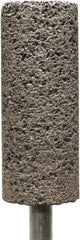 Tru-Maxx - 3/4" Head Diam x 3/4" Thickness, W208, Cylinder End, Zirconia Alumina Mounted Point - Brown, Coarse Grade, 30 Grit, 18,750 RPM - Americas Industrial Supply