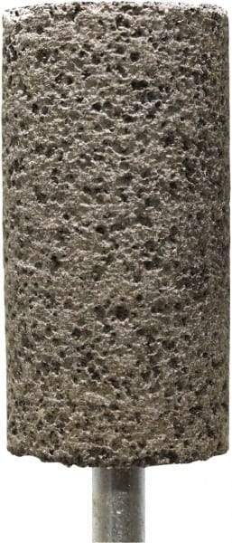 Tru-Maxx - 1" Head Diam x 1" Thickness, W222, Cylinder End, Zirconia Alumina Mounted Point - Brown, Coarse Grade, 36 Grit, 15,900 RPM - Americas Industrial Supply