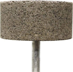Tru-Maxx - 2" Head Diam x 2" Thickness, W242, Cylinder End, Zirconia Alumina Mounted Point - Brown, Coarse Grade, 36 Grit, 19,100 RPM - Americas Industrial Supply