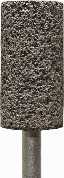 Tru-Maxx - 3/4" Head Diam x 3/4" Thickness, W207, Cylinder End, Zirconia Alumina Mounted Point - Brown, Coarse Grade, 36 Grit, 24,000 RPM - Americas Industrial Supply