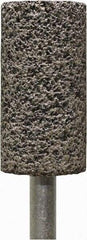 Tru-Maxx - 3/4" Head Diam x 3/4" Thickness, W207, Cylinder End, Zirconia Alumina Mounted Point - Brown, Coarse Grade, 36 Grit, 24,000 RPM - Americas Industrial Supply