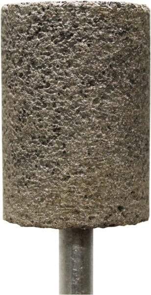 Tru-Maxx - 1" Head Diam x 1" Thickness, W221, Cylinder End, Zirconia Alumina Mounted Point - Brown, Coarse Grade, 30 Grit, 19,120 RPM - Americas Industrial Supply