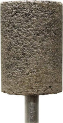 Tru-Maxx - 1" Head Diam x 1" Thickness, W221, Cylinder End, Zirconia Alumina Mounted Point - Brown, Coarse Grade, 30 Grit, 19,120 RPM - Americas Industrial Supply