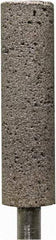 Tru-Maxx - 1/2" Head Diam x 1/2" Thickness, W189, Cylinder End, Zirconia Alumina Mounted Point - Brown, Coarse Grade, 36 Grit, 24,000 RPM - Americas Industrial Supply