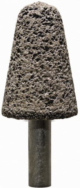 Tru-Maxx - 3/4" Head Diam x 3/4" Thickness, A5, Tree End, Zirconia Alumina Mounted Point - Brown, Coarse Grade, 36 Grit, 45,000 RPM - Americas Industrial Supply
