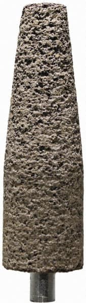 Tru-Maxx - 3/4" Head Diam x 3/4" Thickness, A1, Cone End, Zirconia Alumina Mounted Point - Brown, Coarse Grade, 36 Grit, 19,800 RPM - Americas Industrial Supply