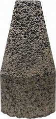 Tru-Maxx - Type 19, 2" Max Diam, 4" Head Thickness, 16 Grit Oval Cone - Zirconia Alumina, Coarse Grade, 5/8-11 Shank Thread - Americas Industrial Supply