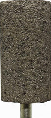 Tru-Maxx - 3/4" Head Diam x 2" Thickness, W208, Cylinder End, Zirconia Alumina Mounted Point - Brown, Coarse Grade, 24 Grit, 18,750 RPM - Americas Industrial Supply