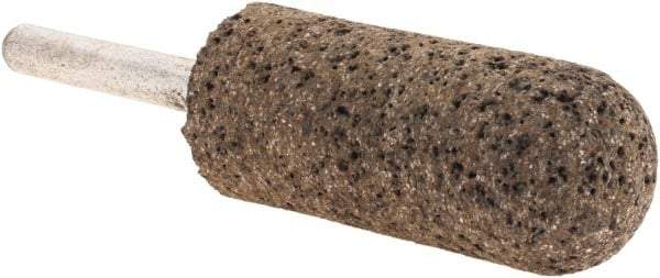 Tru-Maxx - 7/8" Head Diam x 2" Thickness, A11, Cylinder End, Zirconia Alumina Mounted Point - Brown, Coarse Grade, 60 Grit, 19,860 RPM - Americas Industrial Supply