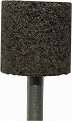 Tru-Maxx - 1" Head Diam x 1" Thickness, W220, Cylinder End, Zirconia Alumina Mounted Point - Brown, Medium Grade, 36 Grit, 25,500 RPM - Americas Industrial Supply