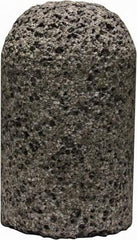 Tru-Maxx - Type 18, 1-1/2" Max Diam, 2-1/2" Head Thickness, 16 Grit Round Cone - Zirconia Alumina, Coarse Grade, 5/8-11 Shank Thread - Americas Industrial Supply