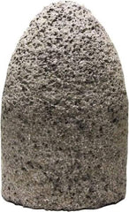 Tru-Maxx - Type 16, 2" Max Diam, 3" Head Thickness, 16 Grit Round Cone - Zirconia Alumina, Coarse Grade, 5/8-11 Shank Thread - Americas Industrial Supply