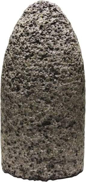 Tru-Maxx - Type 16, 1-1/2" Max Diam, 3" Head Thickness, 16 Grit Round Cone - Zirconia Alumina, Coarse Grade, 5/8-11 Shank Thread - Americas Industrial Supply