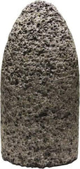 Tru-Maxx - Type 16, 1-1/2" Max Diam, 3" Head Thickness, 16 Grit Round Cone - Zirconia Alumina, Coarse Grade, 5/8-11 Shank Thread - Americas Industrial Supply