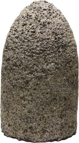 Tru-Maxx - Type 16, 1-1/2" Max Diam, 2-1/2" Head Thickness, 24 Grit Round Cone - Zirconia Alumina, Coarse Grade, 5/8-11 Shank Thread - Americas Industrial Supply