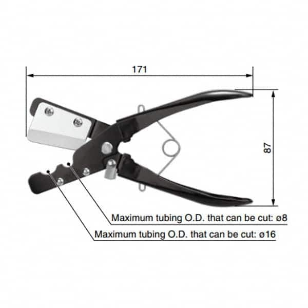 SMC PNEUMATICS - Pipe & Tube Cutters Type: Tube Cutter Maximum Pipe Capacity (mm): 16 - Americas Industrial Supply