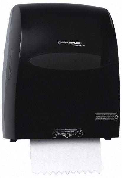 Kimberly-Clark Professional - Hands Free, Plastic Paper Towel Roll Cabinet - 16.13" High x 12.63" Wide x 10-1/4" Deep, 1 Roll with Stub 8", Smoke (Color) - Americas Industrial Supply