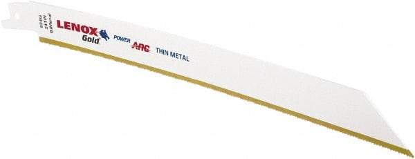 Lenox - 8" Long x 3/4" Thick, Bi-Metal Reciprocating Saw Blade - Tapered Profile, 24 TPI, Toothed Edge, Universal Shank - Americas Industrial Supply