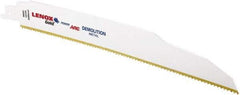 Lenox - 9" Long x 7/8" Thick, Bi-Metal Reciprocating Saw Blade - Tapered Profile, 10 TPI, Toothed Edge, Universal Shank - Americas Industrial Supply