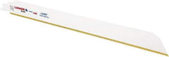 Lenox - 12" Long x 1" Thick, Bi-Metal Reciprocating Saw Blade - Tapered Profile, 10 TPI, Toothed Edge, Universal Shank - Americas Industrial Supply