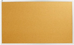 Quartet - 60" Wide x 36" High Open Cork Bulletin Board - Natural Cork over Fiberboard, Aluminum Frame - Americas Industrial Supply