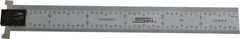 SPI - 6" Long, 1/64, 1/32, 1/16, 1/8" Graduation, Tool Steel Rule - 4R Graduation Style, 3/4" Wide, Silver, Satin Chrome Finish - Americas Industrial Supply