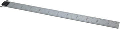 SPI - 12" Long, 1/64, 1/32, 1/16, 1/8" Graduation, Tool Steel Rule - 4R Graduation Style, 1" Wide, Silver, Satin Chrome Finish - Americas Industrial Supply