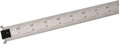 SPI - 24" Long, 1/100, 1/64, 1/50, 1/32" Graduation, Tool Steel Rule - 16R Graduation Style, 1-1/8" Wide, Silver, Satin Chrome Finish - Americas Industrial Supply