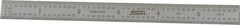 SPI - 6" Long, 1/64, 1/32, 1/16, 1/8" Graduation, Flexible Steel Rule - 4R Graduation Style, 1/2" Wide, Silver, Satin Chrome Finish - Americas Industrial Supply