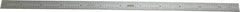 SPI - 12" Long, 1/64, 1/50, 1/32, 1/10" Graduation, Flexible Steel Rule - 3R Graduation Style, 1/2" Wide, Silver, Satin Chrome Finish - Americas Industrial Supply