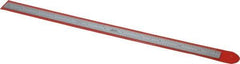SPI - 12" Long, 1/100, 1/64, 1/32, 1/10" Graduation, Flexible Steel Rule - 5R Graduation Style, 1/2" Wide, Silver, Satin Chrome Finish - Americas Industrial Supply