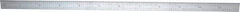 SPI - 12" Long, 1/100, 1/64, 1/50, 1/32" Graduation, Flexible Steel Rule - 16R Graduation Style, 1/2" Wide, Silver, Satin Chrome Finish - Americas Industrial Supply