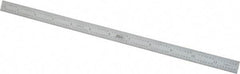 SPI - 12" Long, 1/64, 1/32" and 0.5, 1mm Graduation, Flexible Steel Rule - English/Metric Graduation Style, 1/2" Wide, Silver, Satin Chrome Finish - Americas Industrial Supply
