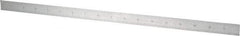 SPI - 18" Long, 1/64, 1/32, 1/16, 1/8" Graduation, Flexible Steel Rule - 4R Graduation Style, 3/4" Wide, Silver, Satin Chrome Finish - Americas Industrial Supply
