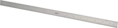SPI - 18" Long, 1/64, 1/32" and 0.5, 1mm Graduation, Flexible Steel Rule - English/Metric Graduation Style, 3/4" Wide, Silver, Satin Chrome Finish - Americas Industrial Supply