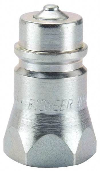 Parker - 3/4-16 SAE Steel Hydraulic Hose O-Ring Boss Nipple & Poppet - 3,000 psi - Americas Industrial Supply