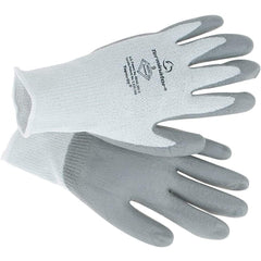 Value Collection - Size L, ANSI Cut Lvl 2, Cut Resistant Gloves - Palm Coated, White/Gray - Americas Industrial Supply