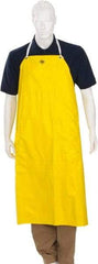 MCR Safety - 35 x 45" General Purpose Bib Apron - Neoprene & Nylon, 19.88 oz Material, Yellow, Tie Closure, Flame Resistant - Americas Industrial Supply